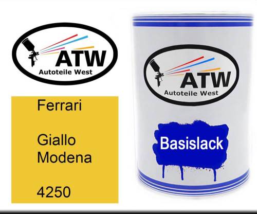 Ferrari, Giallo Modena, 4250: 500ml Lackdose, von ATW Autoteile West.